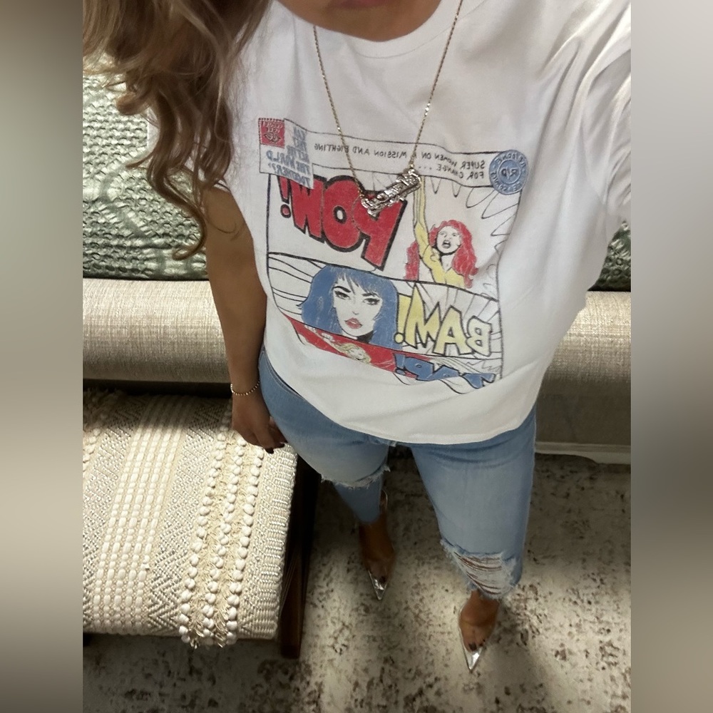 LAST ONE❤️💙New💙❤️RETAIL $165 Super Women RE/DONE tee - Picture 4 of 9